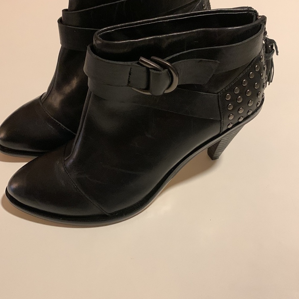 𝅺PLENTY by Tracy Reese stuffed black ankle boots size 37.5- gently used - Picture 7 of 16